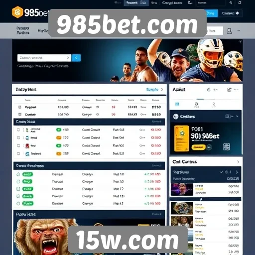 Avaliação da interface do usuário do 985bet.com
